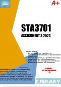STA3701 Assignment 3 2023