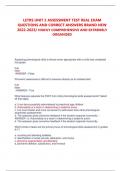 LETRS UNIT 2 ASSESSMENT TEST REAL EXAM  QUESTIONS AND CORRECT ANSWERS BRAND NEW  2022-2023&sol; HIGHLY COMPREHENSIVE AND EXTREMELY  ORGANISED