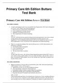 Primary Care 6th Edition Buttaro Test Bank
