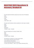 NLN PAX 2023 Questions &  Answers&comma; Graded A&plus;