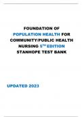  foundation of population health for community public health nursing 5th edition  stanhope