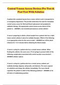 Central Venous Access Devices Pre Test & Post Test With Solution