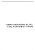 TEST BANK FOR BRUNNSTROMS CLINICAL KINESIOLOGY, 6TH EDITION : HOUGLUM