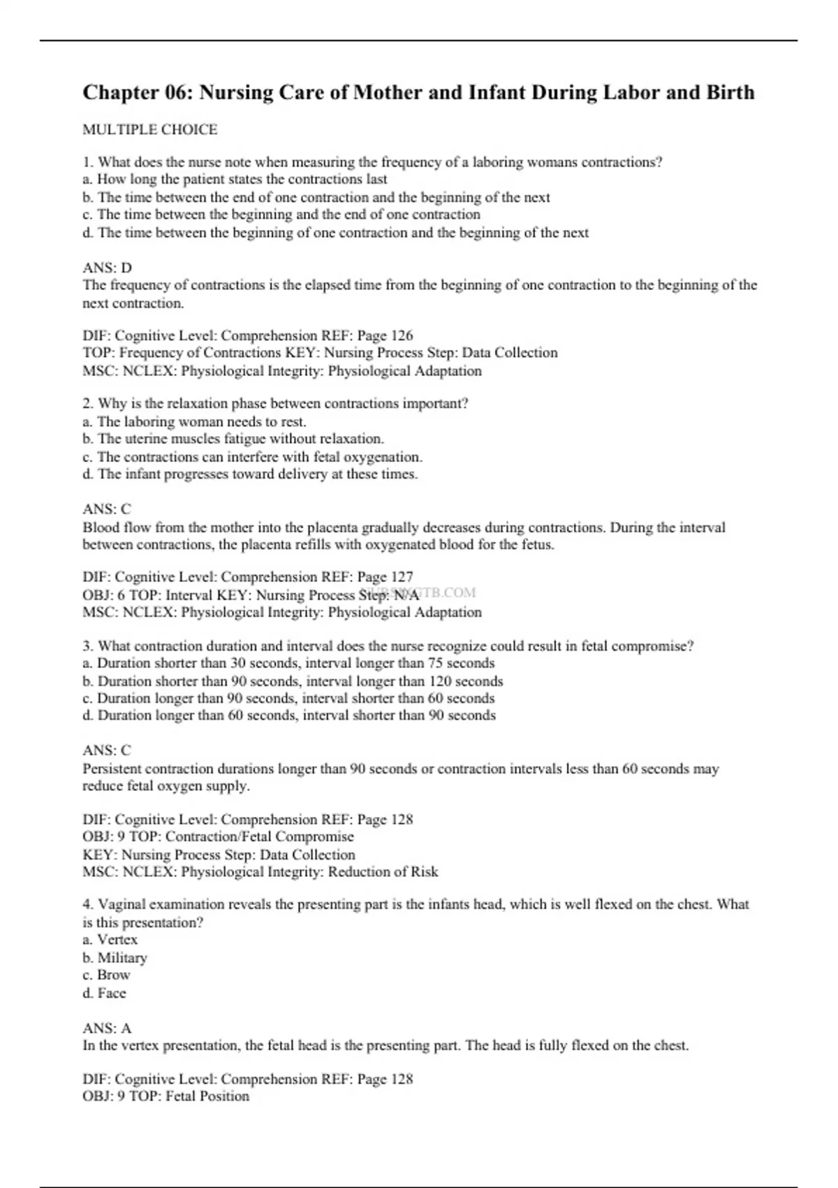 Chapter 6 Nursing Care of Mother and Infant During Labor and Birth Introduction to Maternity