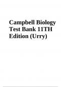 Campbell Biology Test Bank 11TH Edition By Urry | VERIFIED 2023-2024