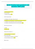 BCAT Practice test questions and answers 100&percnt; pass