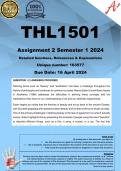 THL1501 Assignment 2 (COMPLETE ANSWERS) Semester 1 2024 (163577)- DUE 16 April 2024