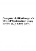 Georgette's LMR | Georgette's PMHNP Certification Exam Questions With Answers | Latest 2023-2024 (GRADED)