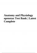 Anatomy and Physiology openstax Test Bank | Questions With Answers Latest 2023/2024 (GRADED)