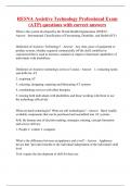 RESNA Assistive Technology Professional Exam &lpar;ATP&rpar; questions with correct answers
