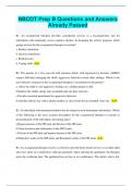 NBCOT Prep B Questions and Answers Already Passed