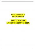 HESI ENTRANCE EXAMINATION STUDY GUIDE  LATEST UPDATE 2023