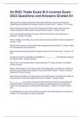 Az ROC Trade Exam B-3 License Exam 2023 Questions and Answers Graded A&plus;