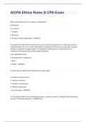 AICPA Ethics Rules & CPA Exam
