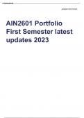 AIN2601 Portfolio First Semester latest updates 2023