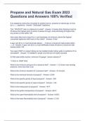 Propane and Natural Gas Exam 2023 Questions and Answers 100&percnt; Verified