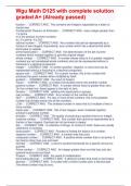 Wgu Math D125 with complete solution  graded A&plus; &lpar;Already passed&rpar;