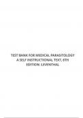TEST BANK FOR MEDICAL PARASITOLOGY A SELF INSTRUCTIONAL TEXT&comma; 6TH EDITION&colon; LEVENTHAL