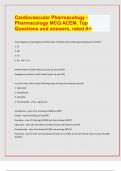 Cardiovascular Pharmacology - Pharmacology MCQ ACEM, Top Questions and answers, rated A+