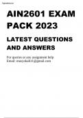 AIN2601 EXAM PACK 2023 LATEST QUESTIONS AND ANSWERS