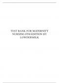TEST BANK FOR MATERNITY NURSING LOWDERMILK 8TH EDITION