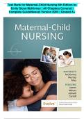 Test Bank for Maternal-Child Nursing 6th Edition by Emily Slone McKinney | All Chapters Covered | Complete Guide Newest Version 2023 | Graded A+