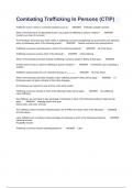 Combating Trafficking In Persons &lpar;CTIP&rpar; QUESTIONS AND ANSWERS WITH A&plus; SOLUTION GUIDE SUMMER 2023