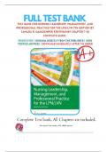 Nursing Leadership, Management, and Professional Practice for the LPN/LVN 7th Edition Dahlkemper Test Bank