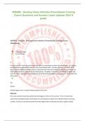 WB4081- Nursing Home Infection Preventionist Training  Course Questions and Answers Latest Updates 2023 A  grade&period;