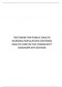 TEST BANK FOR PUBLIC HEALTH NURSING POPULATION-CENTERED HEALTH CARE IN THE COMMUNITY STANHOPE 8TH EDITION