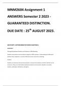 MNM2604 Assignment 1 ANSWERS Semester 2 2023 - GUARANTEED DISTINCTION. DUE DATE : 25th AUGUST 2023.