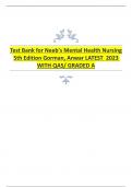Test Bank for Neeb's Mental Health Nursing 5th Edition Gorman, Anwar