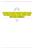 Test Bank for Neeb's Mental Health Nursing 5th Edition Gorman&comma; Anwar