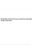 HESI Hints & NCLEX Gems Actual Test and Study Guide Latest 2023.