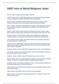 DSST Intro to World Religions&colon; Islam