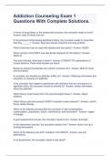 Addiction Counseling Exam 1 Questions With Complete Solutions&period;