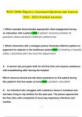 WGU D046 Objective Assessment  questions and answers latest 2023 - 2024 &lbrack;100&percnt; correct answers&rsqb;