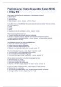 Professional Home Inspector Exam NHIE Questions with complete solution 2023