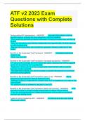 ATF v2 2023 Exam Questions with Complete Solutions 