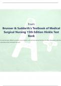 Brunner & Suddarth's Textbook of Medical  Surgical Nursing 15th Edition Hinkle Test  Bank A nurse has been offered a position on an obstetric unit and has learned that the unit offers therapeutic abortions,  a procedure that contradicts the nurs Test B