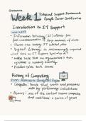 Class Notes - Google IT Support Professional Certificate - Week 1&comma; TechnicalSupport Fundamentals