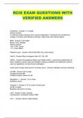 ALL RCIS &comma;RCIS CCI PACKAGED EXAMS WITH COMPLETE SOLUTIONS GRADED A&plus;