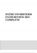 PATHO 370 MIDTERM EXAM Questions With Answers Latest 2023/2024 | Verified