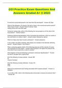 CCI Practice Exam Questions And Answers Graded A&plus; &commat; 2023