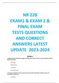NR 228  EXAM1 & EXAM 2 &  FINAL EXAM TESTS QUESTIONS AND CORRECT ANSWERS LATEST UPDATE 2023-2024
