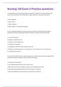 Nursing 120 Exam 2 Practice questions| 108 Questions and Answers(A+ Solution guide)