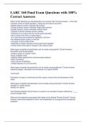 LARC 160 Final Exam Questions with 100&percnt; Correct Answers 