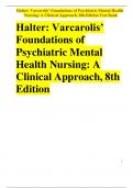 Halter: Varcarolis’ Foundations of Psychiatric Mental Health Nursing: A Clinical Approach, 8th Edition (complete test bank)