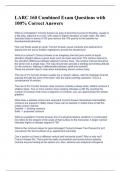 LARC 160 Combined Exam Questions with 100&percnt; Correct Answers 
