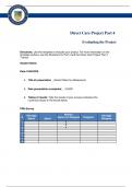 NR 443 Week 6 Assignment: Direct Care Project Part 4: Evaluating the Project (Graded)